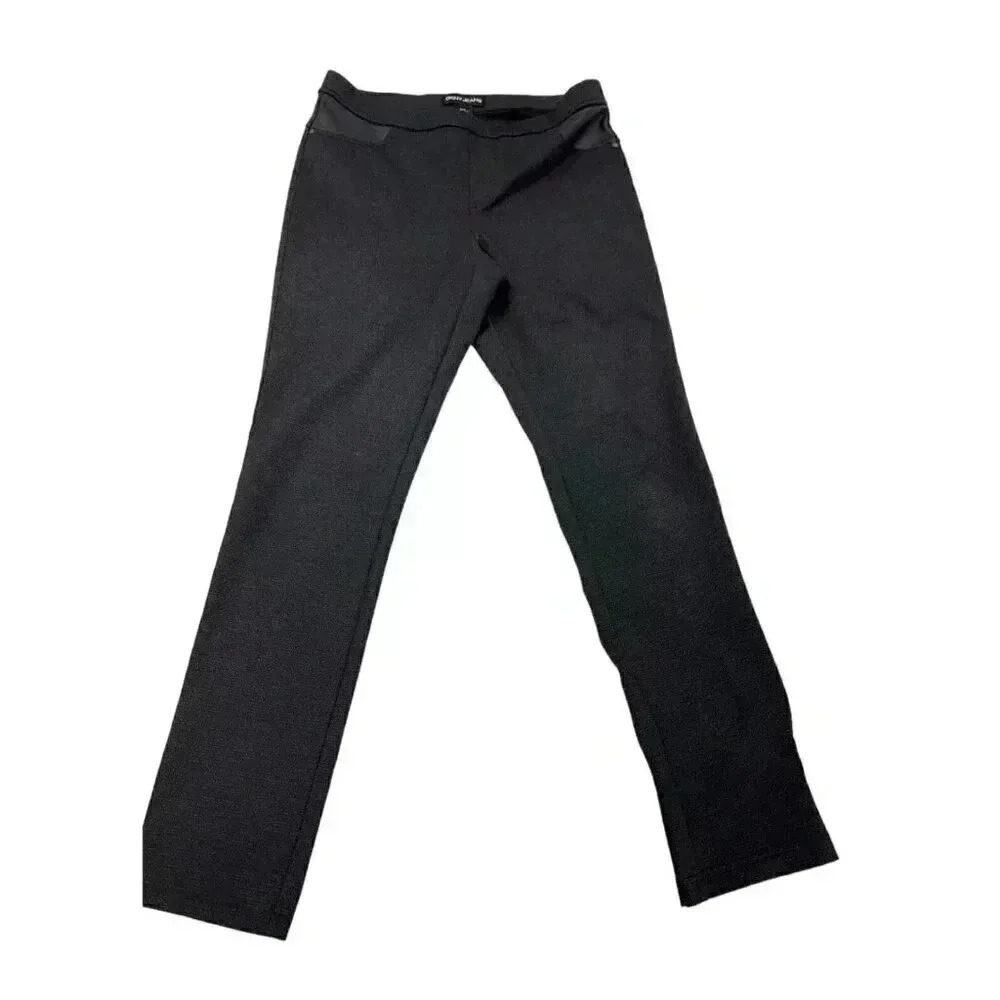 DKNY Jeans Women's Mid Rise Comfort Stretch Pant Color: Black, Grey Diamond Sz M